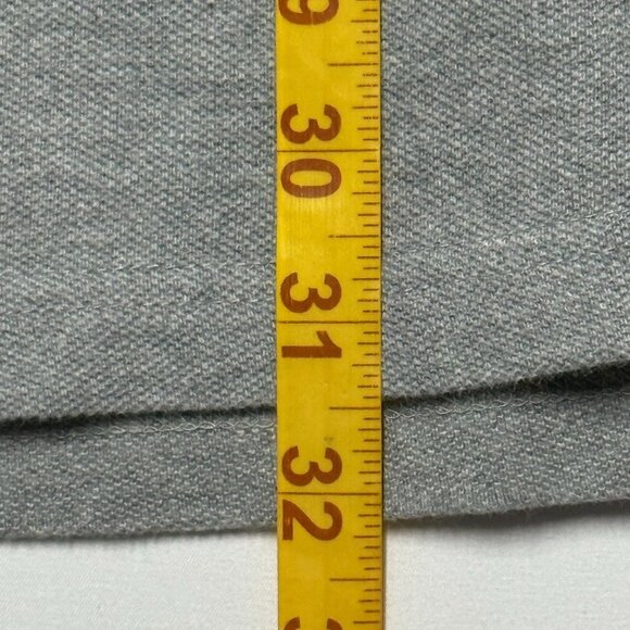 Chaps Mens 2XT Gray Long Sleeve Polo Shirt With White Stripe 100% Cotton - Picture 6 of 11